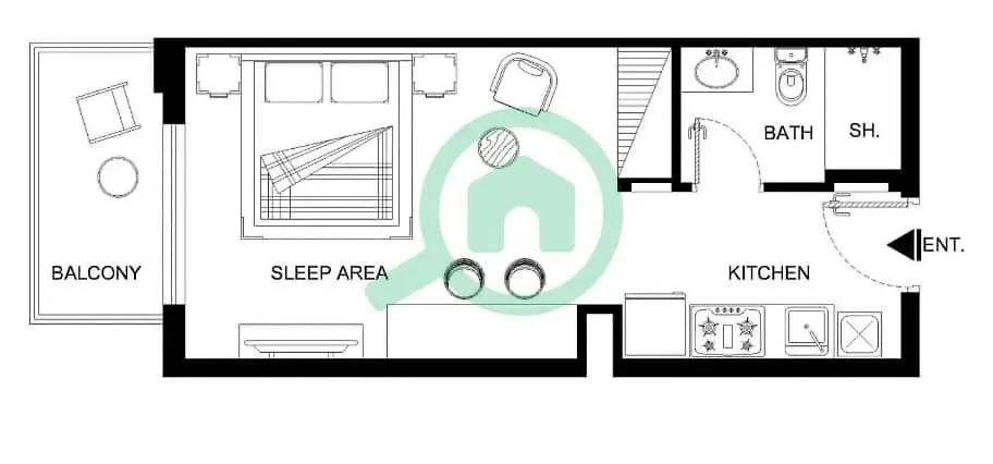 Heart Captivating Studio In Laya Heights Dubai Apartment